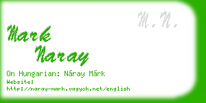 mark naray business card