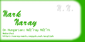 mark naray business card